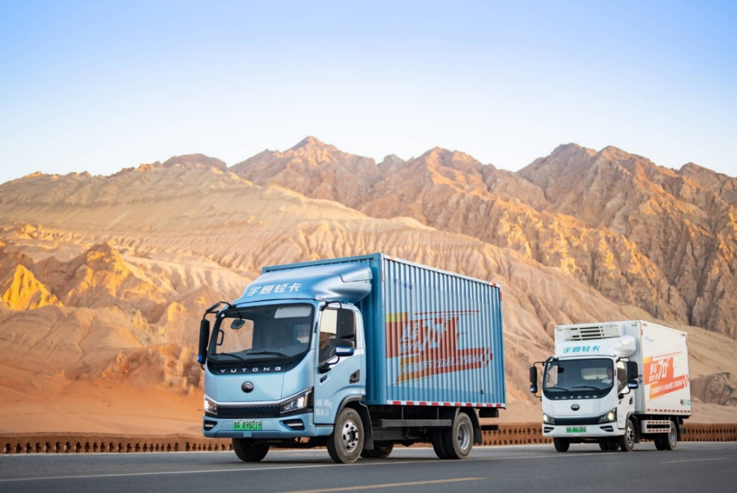 充电快 长续航 宇通新能源卡车40℃高温极限续航375公里